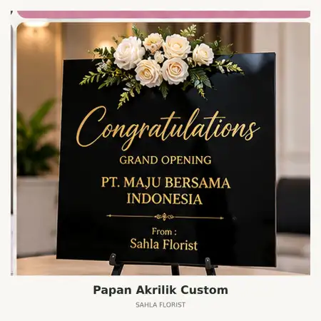 Papan Bunga Akrilik Toraja Utara